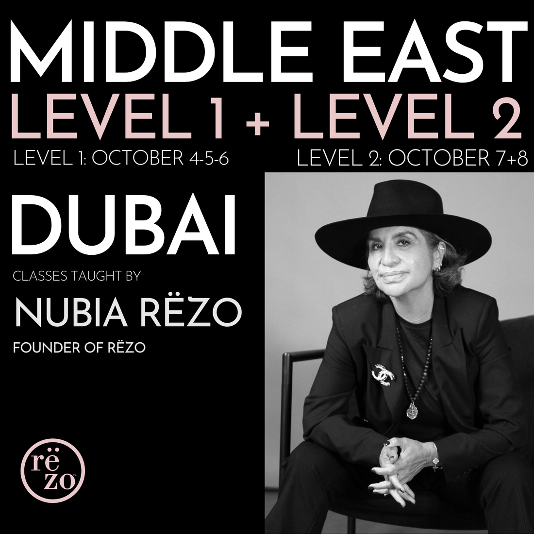 2026 Middle East Group Classes: Level 1 + Level 2 October