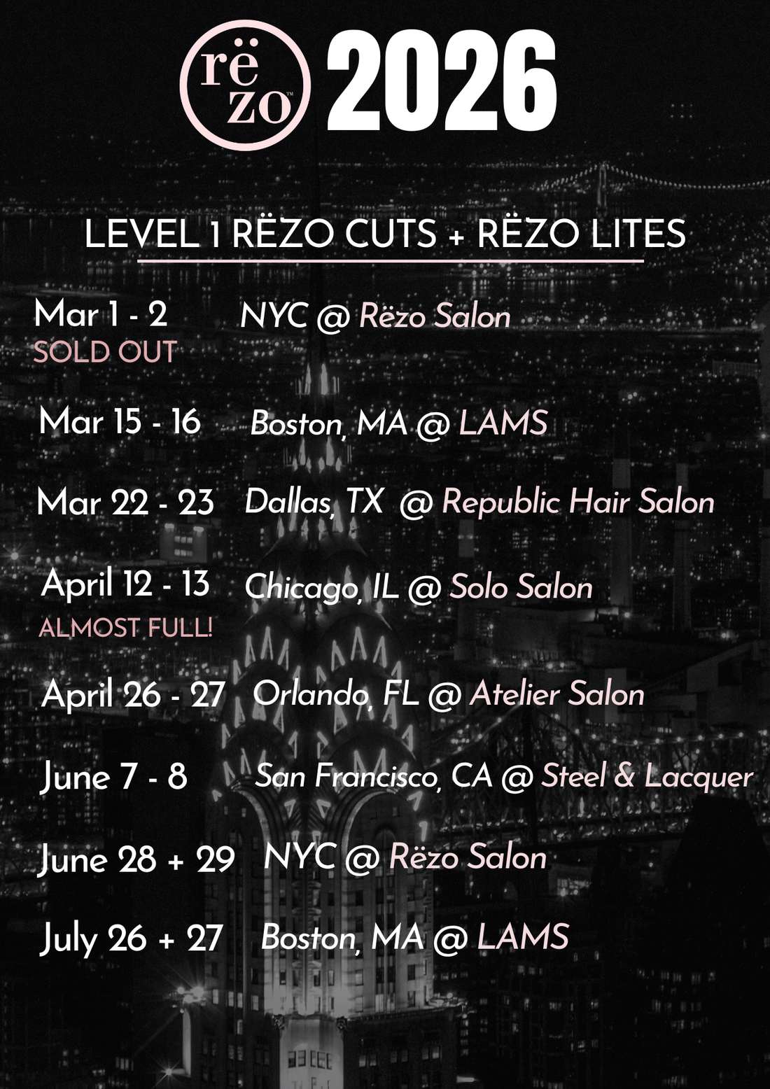 2026 Level 1: Rëzo Cut + Rëzo Lites  USA